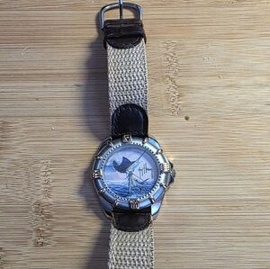 Vintage 90s GUY HARVEY OFFICIAL Stainless Steel Watch